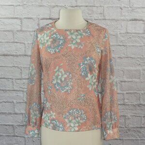 Vintage 60s Floral Blouse Top
